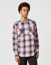 Męska Koszula Wrangler Western Shirt Red Blue 112357243 W5B4017570