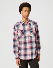 Męska Koszula Wrangler Western Shirt Red Blue 112357243 W5B4017570