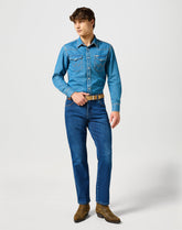 Męska Koszula Wrangler Western Shirt Seafoam Surf  112357194 W5B4008896