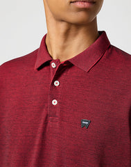 Męska Koszulka Wrangler LS Refined Polo Red 112357286 W8F3018117