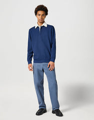 Męska Koszulka Polo Wrangler Sweatshirt Navy 112357373 W7U5017358