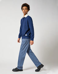 Męska Koszulka Polo Wrangler Sweatshirt Navy 112357373 W7U5017358