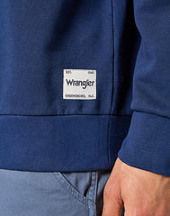 Męska Koszulka Polo Wrangler Sweatshirt Navy 112357373 W7U5017358