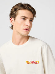 Męski T-shirt Koszulka Wrangler Big Graphic Tee Vintage White 112362809