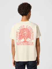 Męska Koszulka T-shirt Wrangler Graphic Tee Vintage White 112357351