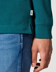 Męska Koszulka Wrangler LS Polo Deep Teal 112355058