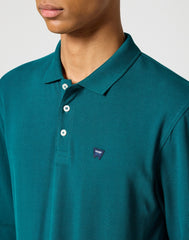 Męska Koszulka Wrangler LS Polo Deep Teal 112355058