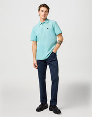 Wrangler Męska Koszulka Wrangler Refined Polo Shirt Teal 112362834