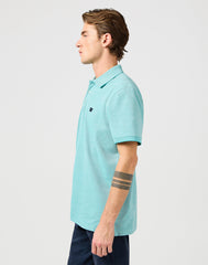 Wrangler Męska Koszulka Wrangler Refined Polo Shirt Teal 112362834