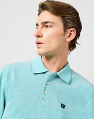 Wrangler Męska Koszulka Wrangler Refined Polo Shirt Teal 112362834