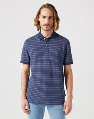 Męska Koszulka Polo Wrangler SS Stripe Polo Navy 112351395