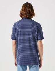 Męska Koszulka Polo Wrangler SS Stripe Polo Navy 112351395