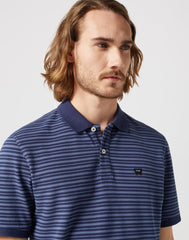 Męska Koszulka Polo Wrangler SS Stripe Polo Navy 112351395