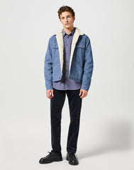 Męska Kurtka Jensowa Wrangler 124mj Sherpa Grisaille 112357214 W4MS017443