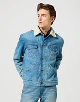 Męska Kurtka Jeansowa Wrangler 124MJ Sherpa Sage Wash 112357271 W4MS008821