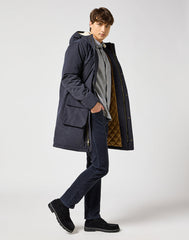 Męska Kurtka Zimowa Wrangler Midlong Jacket Black 112357423 W44L011936