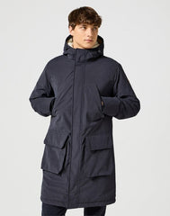 Męska Kurtka Zimowa Wrangler Midlong Jacket Black 112357423 W44L011936