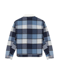 Wrangler Męska Kurtka Zimowa Wool Trucker Jacket Captains Blue 112341091 W4E0015076