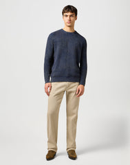 WRANGLER MĘSKA SWETER WRANGLER CREWNECK SWEATER NAVY 112364288