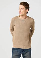 Męski Sweter Wrangler Crewneck Sweater Timberwolf 112364321