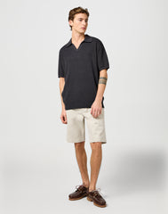 Męska Koszulka Polo Wrangler SS Polo Sweater Faded Black 112364286