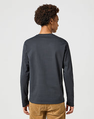 Męski Longsleeve Wrangler Ls Graphic Tee Faded Black 112357355 W7T6013642