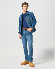 Męski Pasek Skórzany Wrangler Leather Belt Cognac 112358070 Premium W0N7014672