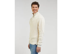 Wrangler Half Zip Knit Męski Sweter Ecru L83Y016990 112341695