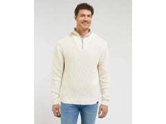 Wrangler Half Zip Knit Męski Sweter Ecru L83Y016990 112341695