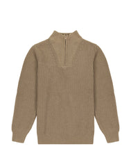 Wrangler Half Zip Knit Męski Sweter Lead W8D0016778 112343105