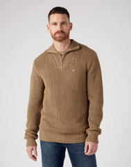 Wrangler Half Zip Knit Męski Sweter Lead W8D0016778 112343105