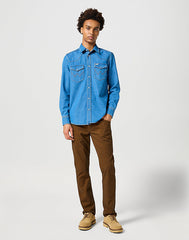 Męskie Spodnie Wrangler Greensboro Monks Robe 112358919 W15Q017442