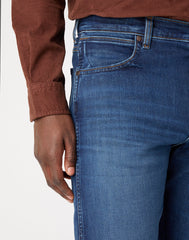 Męskie Spodnie Jeansowe Wrangler Frontier Green Fuzz 112341440 W16V007117