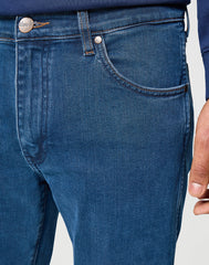 Męskie Spodnie Jeansowe Wrangler Larston Blue Grey 112355025 W18s017416