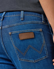 Męskie Spodnie Jeansowe Wrangler Larston Indigo Waves 112356817 W18S008808