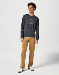 Męskie Spodnie Sztruksowe Wrangler Texas Tigers Eye 112356790 W121015733