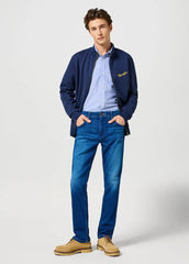 WRANGLER MĘSKIE SPODNIE JEANSOWE WRANGLER GREENSBORO BLUE JAM 112357412