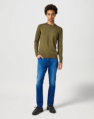 Męskie Spodnie Jeansowe Wrangler Texas Slim Blue Jam 112358217