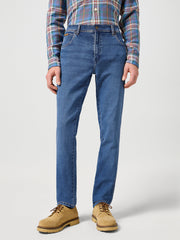 Męskie Spodnie Jeansowe Wrangler Texas Slim Ridge Wash 112358218