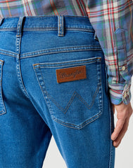Męskie Spodnie Jeansowe Wrangler Texas Slim Ridge Wash 112358218