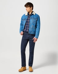 WRANGLER MĘSKIE SPODNIE MATERIAŁOWE TEXAS DARK NAVY 112356791 W121012239