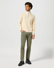 Męskie Spodnie Sztruksowe Wrangler Texas Slim Dusty Olive 112358038