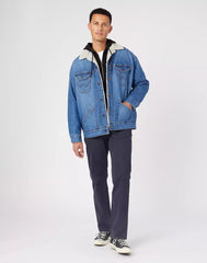 Wrangler Oversized Sherpa Męska Kurtka Jeansowa New Favorite W478LH21Y 112323627