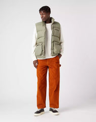 Wrangler Puffer Vest Casey Jones Męska Kamizelka Bezrękawnik Deep Lichen Green W4M7VGX1X 112324207