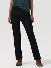 Spodnie Materiałowe Damskie Wrangler Reinforced Softshell Black WC2GAW100 112324386