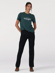 Spodnie Materiałowe Damskie Wrangler Reinforced Softshell Black WC2GAW100 112324386