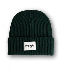 Wrangler Rib Beanie Męska Czapka Zimowa Logo Sycamore W0W2UHG49 112321918