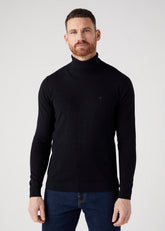 Wrangler Roll Neck Knit Męski Sweter Black W8D42P100