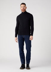 Męski Sweter Wrangler Roll Neck Knit Black W8D42P100