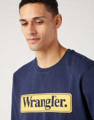 Bluza Męska Wrangler Seasonal Crew Navy 112341196 W6F3011976